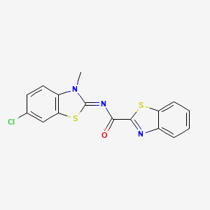 (Z)-N-(6-chloro-3-methylbenzo[d]thiazol-2(3H)-ylidene)benzo[d]thiazole-2-carboxamide