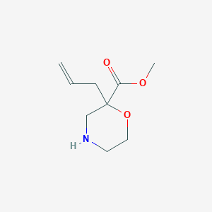 molecular formula C9H15NO3 B2543377 Methyl 2-prop-2-enylmorpholine-2-carboxylate CAS No. 1823389-55-4
