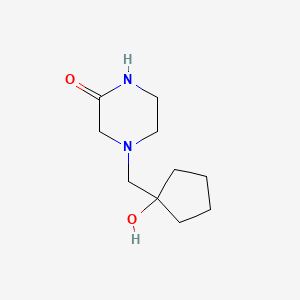 molecular formula C10H18N2O2 B2543384 4-[(1-羟基环戊基)甲基]哌嗪-2-酮 CAS No. 2098074-62-3