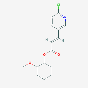 molecular formula C15H18ClNO3 B2543387 (2-Methoxycyclohexyl) (E)-3-(6-chloropyridin-3-yl)prop-2-enoate CAS No. 1445770-03-5