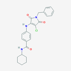 molecular formula C24H24ClN3O3 B254339 4-[(1-benzyl-4-chloro-2,5-dioxopyrrol-3-yl)amino]-N-cyclohexylbenzamide 