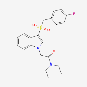 N,N-diethyl-2-(3-((4-fluorobenzyl)sulfonyl)-1H-indol-1-yl)acetamide