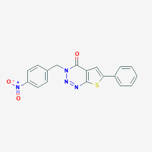 molecular formula C18H12N4O3S B254340 3-(4-nitrobenzyl)-6-phenylthieno[2,3-d][1,2,3]triazin-4(3H)-one 