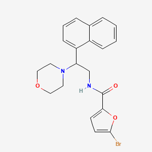 molecular formula C21H21BrN2O3 B2543420 5-bromo-N-(2-morpholino-2-(naphthalen-1-yl)ethyl)furan-2-carboxamide CAS No. 941975-72-0