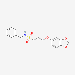 3-(benzo[d][1,3]dioxol-5-yloxy)-N-benzylpropane-1-sulfonamide