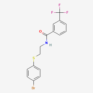N-[2-(4-bromophenyl)sulfanylethyl]-3-(trifluoromethyl)benzamide