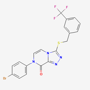 7-(4-bromophenyl)-3-((3-(trifluoromethyl)benzyl)thio)-[1,2,4]triazolo[4,3-a]pyrazin-8(7H)-one