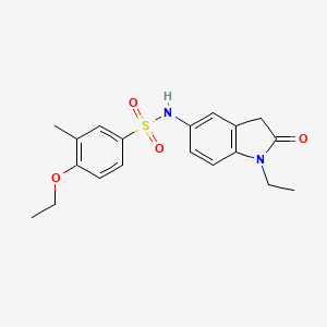 molecular formula C19H22N2O4S B2543444 4-乙氧基-N-(1-乙基-2-氧代吲哚-5-基)-3-甲基苯磺酰胺 CAS No. 921557-37-1