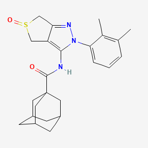 molecular formula C24H29N3O2S B2543447 N-[2-(2,3-dimethylphenyl)-5-oxo-4,6-dihydrothieno[3,4-c]pyrazol-3-yl]adamantane-1-carboxamide CAS No. 1007192-83-7