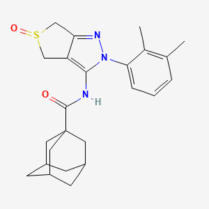 molecular formula C24H29N3O2S B2543447 N-(2-(2,3-dimetilfenil)-5-óxido-4,6-dihidro-2H-tieno[3,4-c]pirazol-3-il)adamantano-1-carboxamida (1s,3s) CAS No. 1007192-83-7