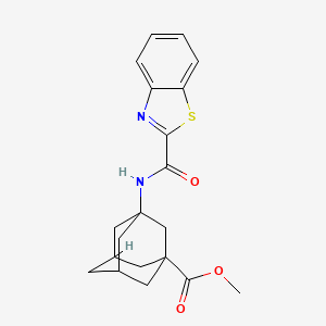 molecular formula C20H22N2O3S B2543454 Methyl 3-(1,3-benzothiazole-2-amido)adamantane-1-carboxylate CAS No. 1207040-71-8