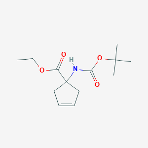 molecular formula C13H21NO4 B2543457 1-(叔丁氧羰基氨基)-3-环戊烯甲酸乙酯 CAS No. 207729-00-8