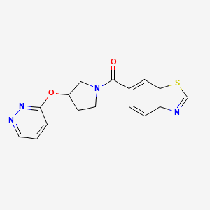 Benzo[d]thiazol-6-yl(3-(pyridazin-3-yloxy)pyrrolidin-1-yl)methanone