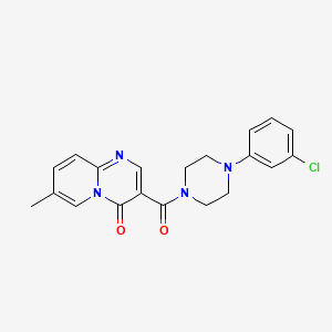 molecular formula C20H19ClN4O2 B2543465 3-(4-(3-chlorophenyl)piperazine-1-carbonyl)-7-methyl-4H-pyrido[1,2-a]pyrimidin-4-one CAS No. 887462-03-5