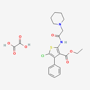 Ethyl 5-chloro-4-phenyl-2-(2-(piperidin-1-yl)acetamido)thiophene-3-carboxylate oxalate