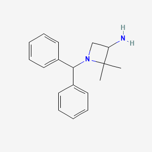 molecular formula C18H22N2 B2543480 1-(二苯甲基)-2,2-二甲基氮杂环丁-3-胺 CAS No. 133891-73-3