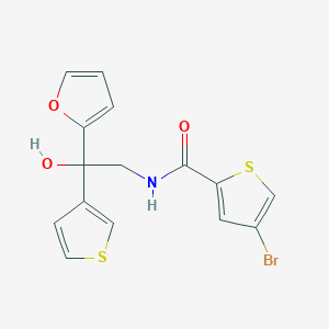 molecular formula C15H12BrNO3S2 B2543481 4-溴-N-(2-(呋喃-2-基)-2-羟基-2-(噻吩-3-基)乙基)噻吩-2-甲酰胺 CAS No. 2034237-45-9