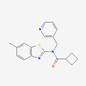 N-(6-methylbenzo[d]thiazol-2-yl)-N-(pyridin-3-ylmethyl)cyclobutanecarboxamide