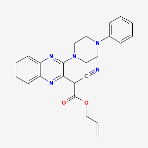 molecular formula C24H23N5O2 B2543489 Allyl 2-cyano-2-(3-(4-phenylpiperazin-1-yl)quinoxalin-2-yl)acetate CAS No. 500197-59-1