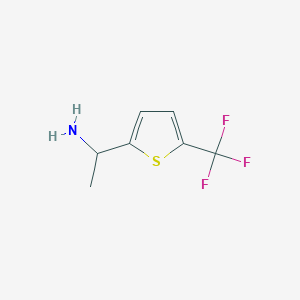 molecular formula C7H8F3NS B2543490 1-[5-(Trifluoromethyl)-2-thienyl]ethylamine CAS No. 1270420-10-4