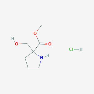 Methyl 2-(hydroxymethyl)pyrrolidine-2-carboxylate;hydrochloride
