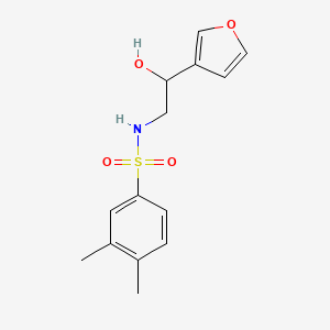 molecular formula C14H17NO4S B2543500 N-(2-(呋喃-3-基)-2-羟乙基)-3,4-二甲基苯磺酰胺 CAS No. 1396766-32-7