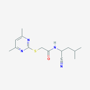 N-(1-cyano-3-methylbutyl)-2-[(4,6-dimethylpyrimidin-2-yl)sulfanyl]acetamide