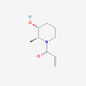 molecular formula C9H15NO2 B2543511 1-[(2R,3R)-3-Hydroxy-2-methylpiperidin-1-yl]prop-2-en-1-one CAS No. 2166124-79-2