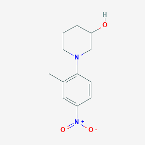 molecular formula C12H16N2O3 B2543512 1-(2-甲基-4-硝基苯基)哌啶-3-醇 CAS No. 1260807-62-2