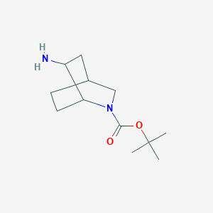 molecular formula C12H22N2O2 B2543513 6-Amino-2-azabiciclo[2.2.2]octano-2-carboxilato de tert-butilo CAS No. 1357352-04-5