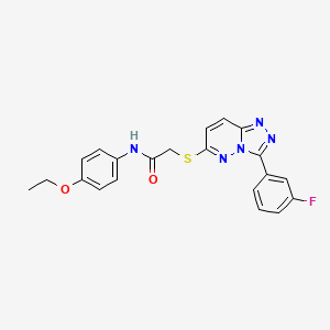 molecular formula C21H18FN5O2S B2543515 N-(4-ethoxyphenyl)-2-((3-(3-fluorophenyl)-[1,2,4]triazolo[4,3-b]pyridazin-6-yl)thio)acetamide CAS No. 852374-75-5
