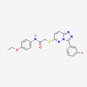 molecular formula C21H18FN5O2S B2543515 N-(4-エトキシフェニル)-2-((3-(3-フルオロフェニル)-[1,2,4]トリアゾロ[4,3-b]ピリダジン-6-イル)チオ)アセトアミド CAS No. 852374-75-5