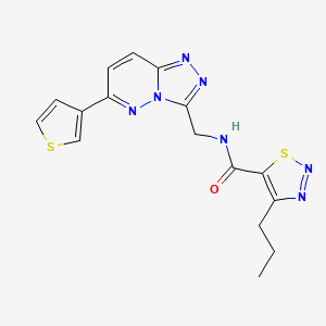 molecular formula C16H15N7OS2 B2543518 4-丙基-N-((6-(噻吩-3-基)-[1,2,4]三唑并[4,3-b]嘧啶-3-基)甲基)-1,2,3-噻二唑-5-甲酰胺 CAS No. 1903425-86-4