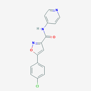 molecular formula C15H10ClN3O2 B254352 5-(4-chlorophenyl)-N-(pyridin-4-yl)-1,2-oxazole-3-carboxamide 