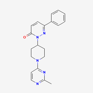 molecular formula C20H21N5O B2543520 2-[1-(2-Methylpyrimidin-4-yl)piperidin-4-yl]-6-phenylpyridazin-3-one CAS No. 2379983-95-4