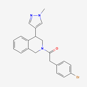 2-(4-bromophenyl)-1-(4-(1-methyl-1H-pyrazol-4-yl)-3,4-dihydroisoquinolin-2(1H)-yl)ethanone