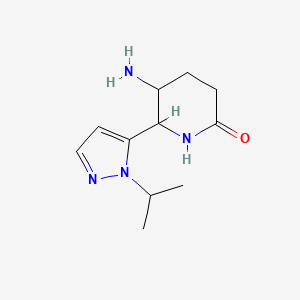 5-Amino-6-(2-propan-2-ylpyrazol-3-yl)piperidin-2-one