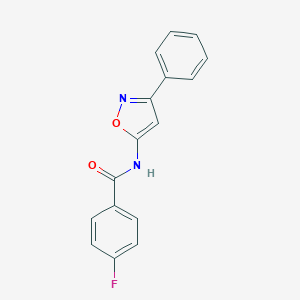 molecular formula C16H11FN2O2 B254353 4-fluoro-N-(3-phenyl-5-isoxazolyl)benzamide 