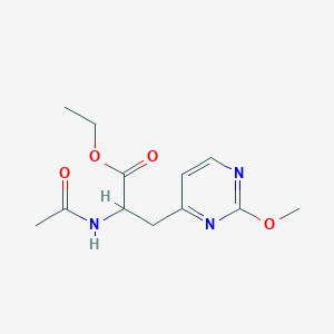 molecular formula C12H17N3O4 B2543534 Ethyl 2-acetamido-3-(2-methoxypyrimidin-4-yl)propanoate CAS No. 2411193-29-6