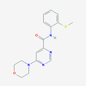 molecular formula C16H18N4O2S B2543535 N-(2-(甲硫基)苯基)-6-吗啉代嘧啶-4-甲酰胺 CAS No. 1903188-39-5