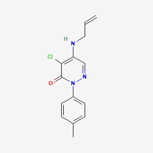 molecular formula C14H14ClN3O B2543548 5-(烯丙氨基)-4-氯-2-(4-甲基苯基)-3(2H)-吡哒嗪酮 CAS No. 478049-02-4