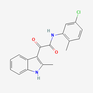 molecular formula C18H15ClN2O2 B2543549 N-(5-氯-2-甲基苯基)-2-(2-甲基-1H-吲哚-3-基)-2-氧代乙酰胺 CAS No. 852372-07-7