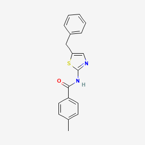 molecular formula C18H16N2OS B2543555 N-(5-benzyl-1,3-thiazol-2-yl)-4-methylbenzamide CAS No. 301176-88-5