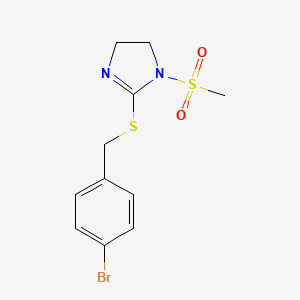 2-[(4-Bromophenyl)methylsulfanyl]-1-methylsulfonyl-4,5-dihydroimidazole