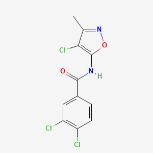 3,4-dichloro-N-(4-chloro-3-methyl-1,2-oxazol-5-yl)benzamide