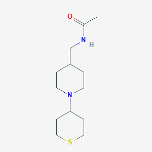 N-((1-(tetrahydro-2H-thiopyran-4-yl)piperidin-4-yl)methyl)acetamide
