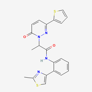 N-(2-(2-methylthiazol-4-yl)phenyl)-2-(6-oxo-3-(thiophen-2-yl)pyridazin-1(6H)-yl)propanamide
