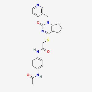 N-(4-acetamidophenyl)-2-((2-oxo-1-(pyridin-3-ylmethyl)-2,5,6,7-tetrahydro-1H-cyclopenta[d]pyrimidin-4-yl)thio)acetamide