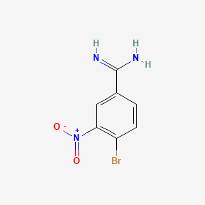 molecular formula C7H6BrN3O2 B2543576 4-Bromo-3-nitrobenzenecarboximidamide CAS No. 790623-32-4