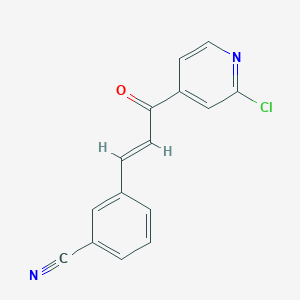 3-[(E)-3-(2-Chloropyridin-4-yl)-3-oxoprop-1-enyl]benzonitrile
